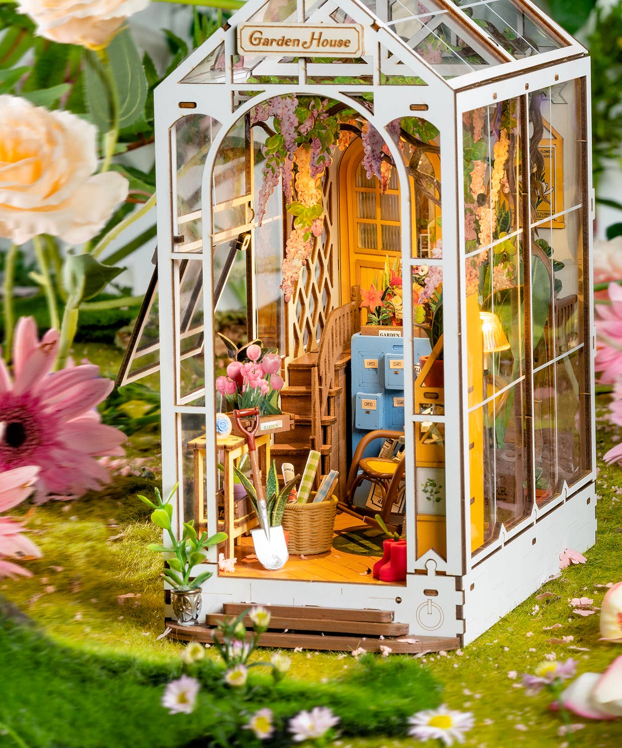 Garden Flower House Book Nook