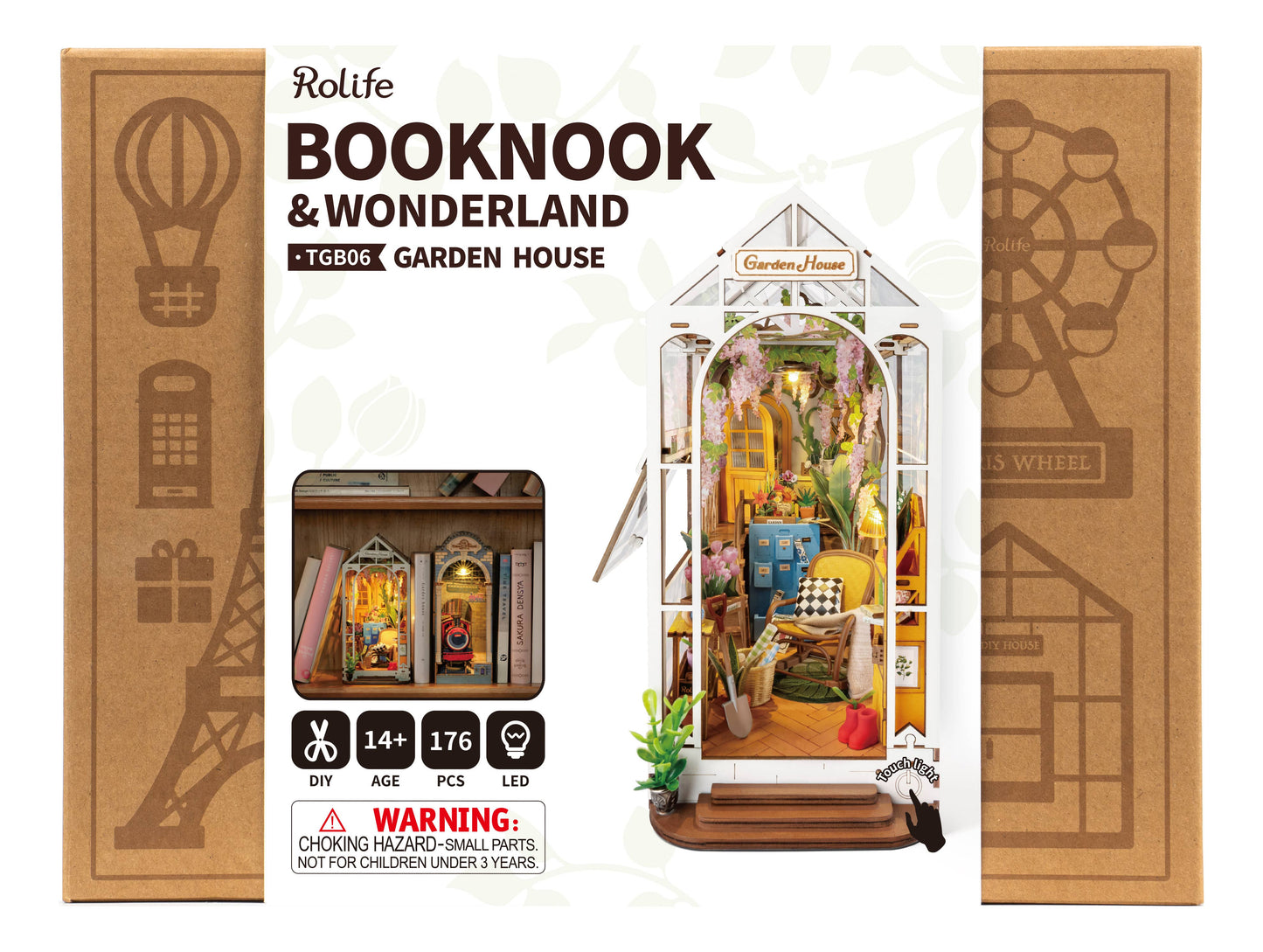 Garden Flower House Book Nook