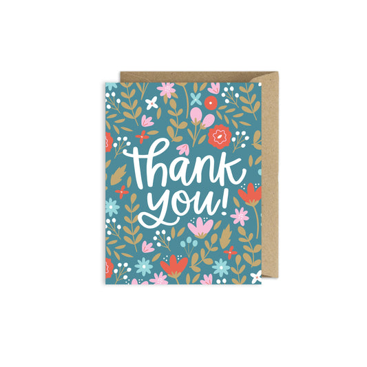 Floral Thank You Greeting Card