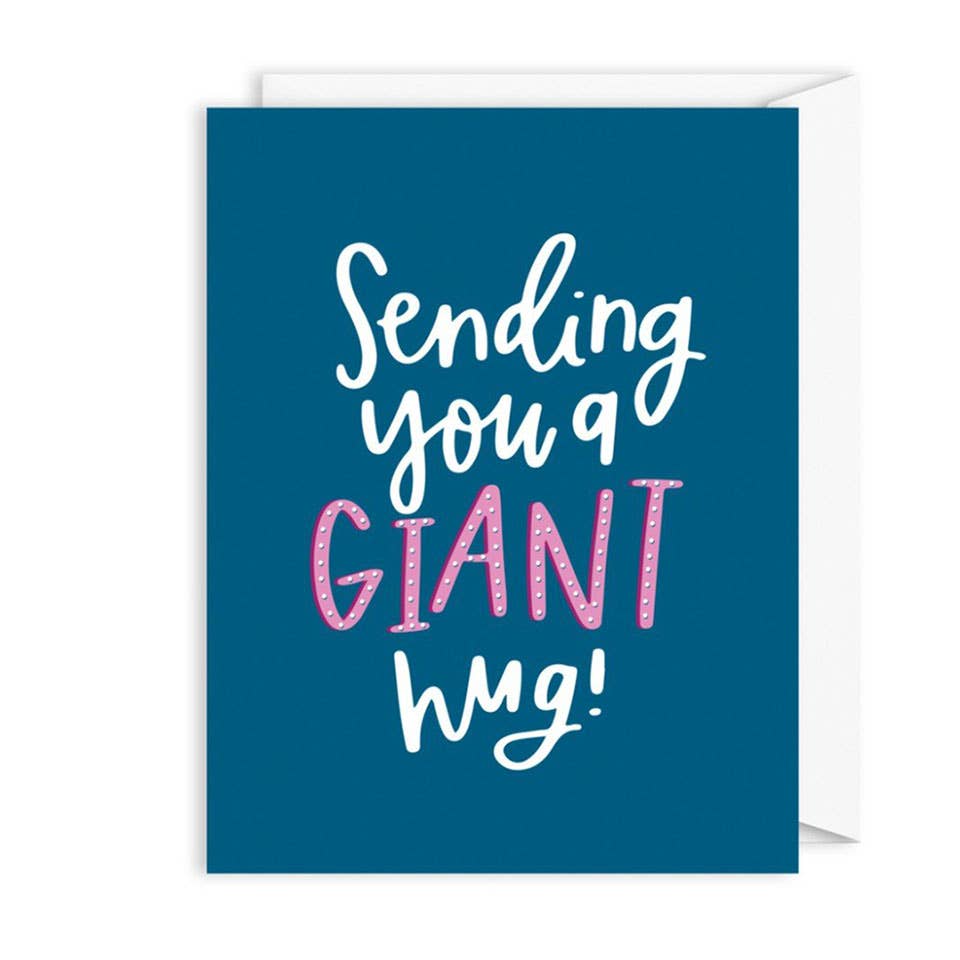 Sending Giant Hug Encouragement Greeting Card