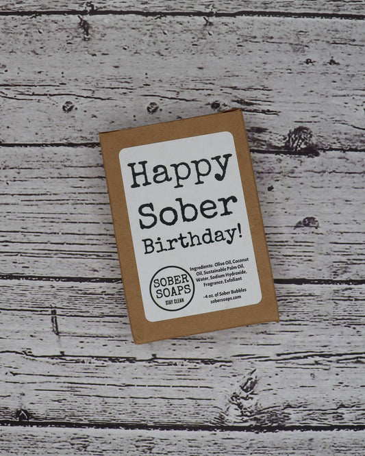 Happy Sober Birthday Soap - Citrus